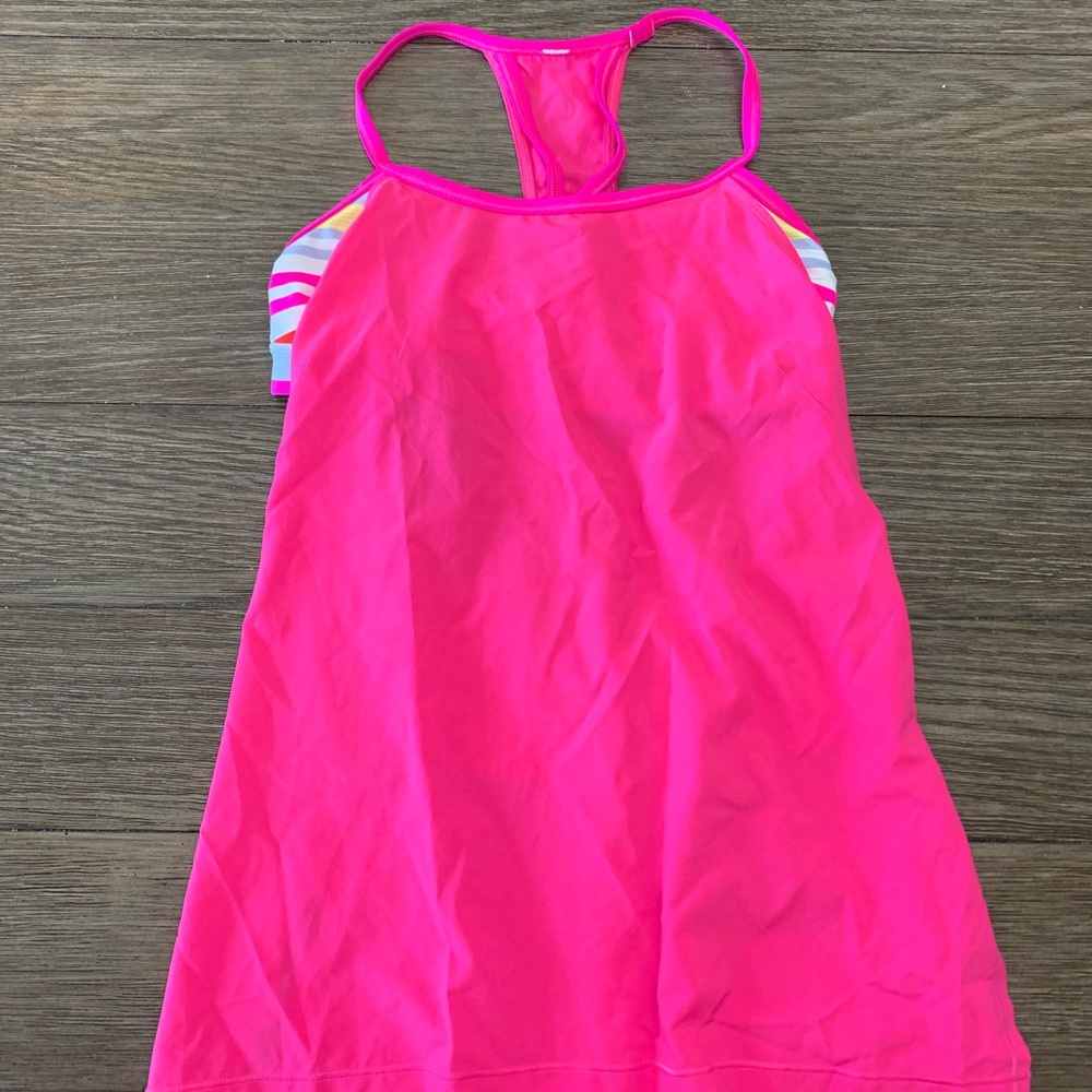 Pink lululemon No Limits tank size 4